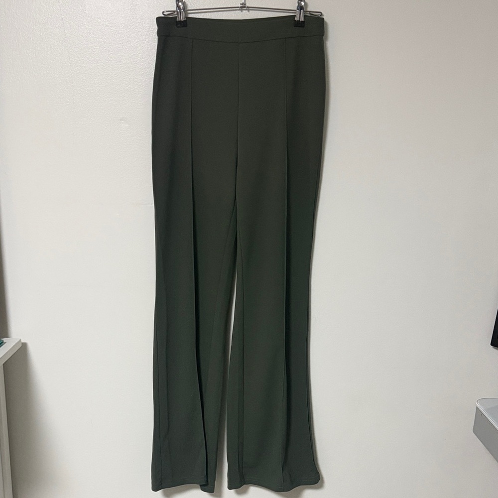 SHEIN Dark Green Flare Trousers